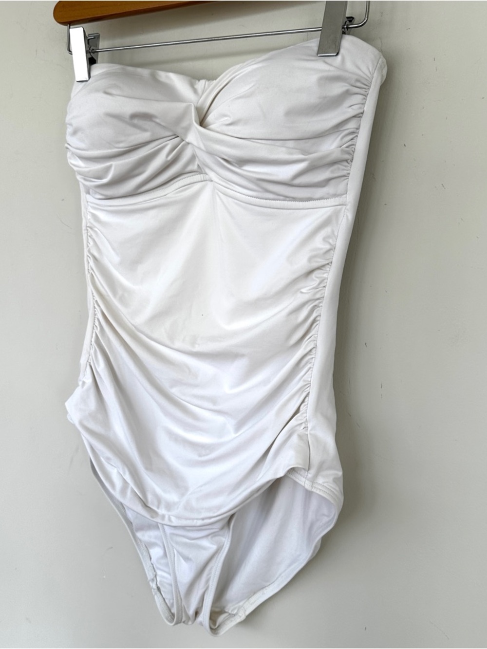 Anne Cole White Strapless One-Piece Swimsuit